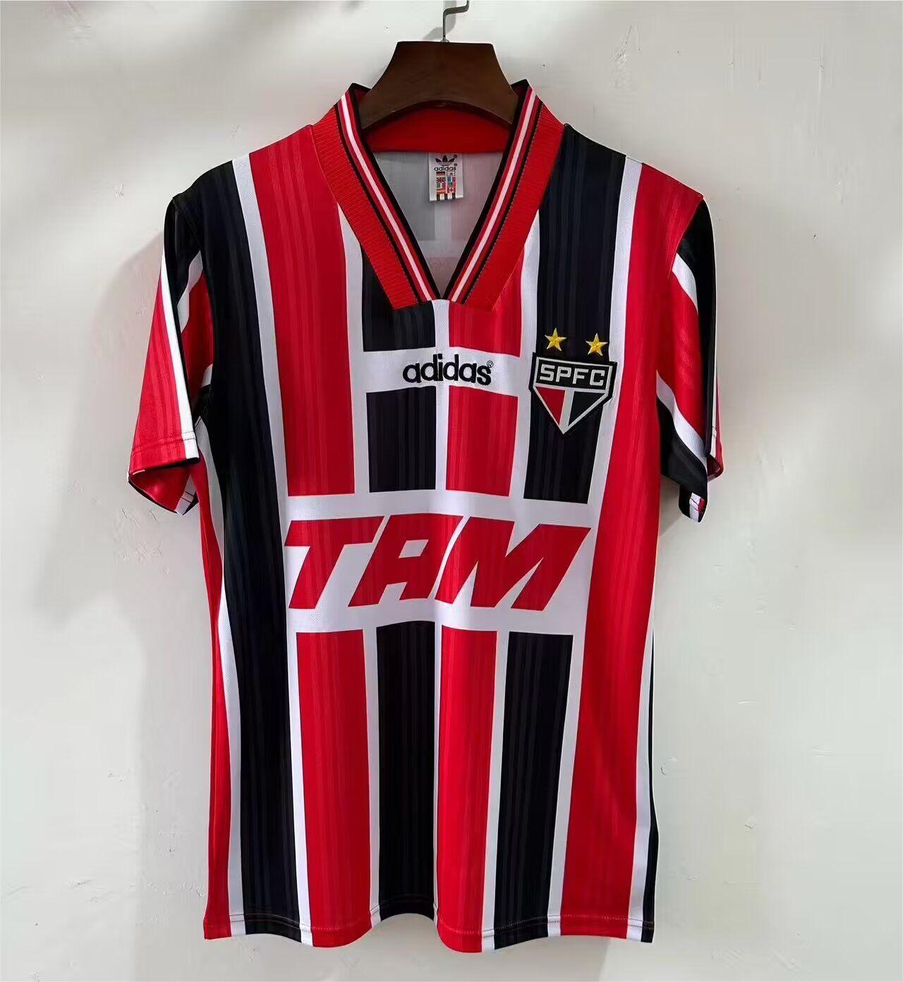 AAA Quality Sao Paulo 1996 Away Black/Red Soccer Jersey